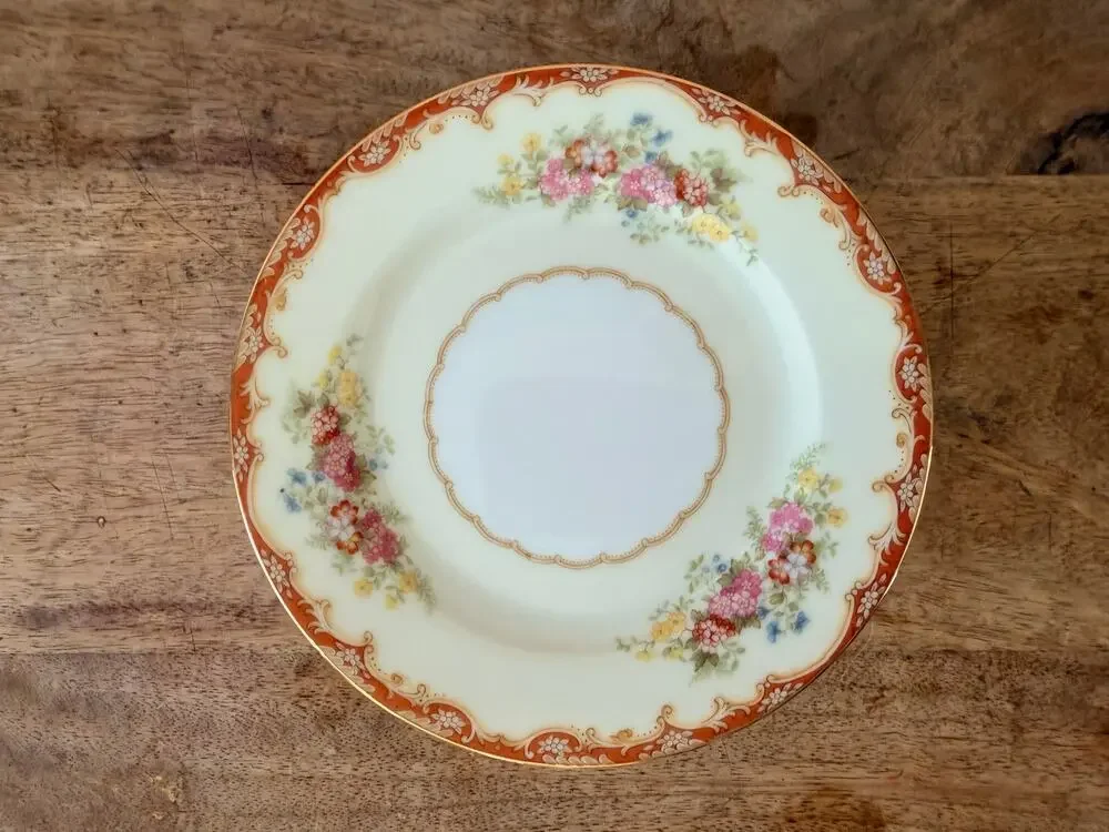 Noritake 1930s Dessert Plates Art Deco 1933 Japan
